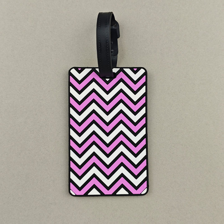 Unisex Chevron Pattern Travel Luggage Tag Bowlift
