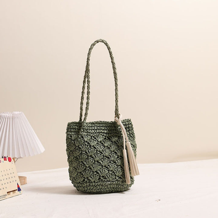 Hand-knotted macrame shoulder bag Bowlift