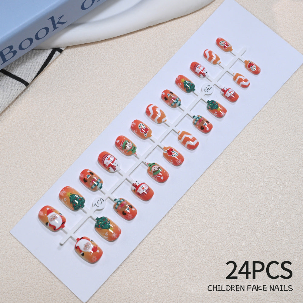 Children's Fun-Themed Press-On Nail Set Bowlift