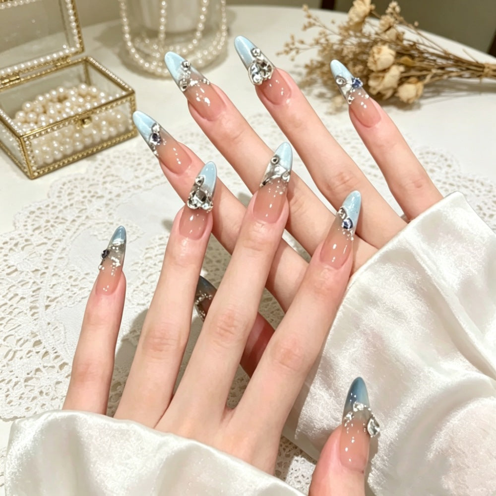 Artistic Floral Press-On Nail Set Bowlift