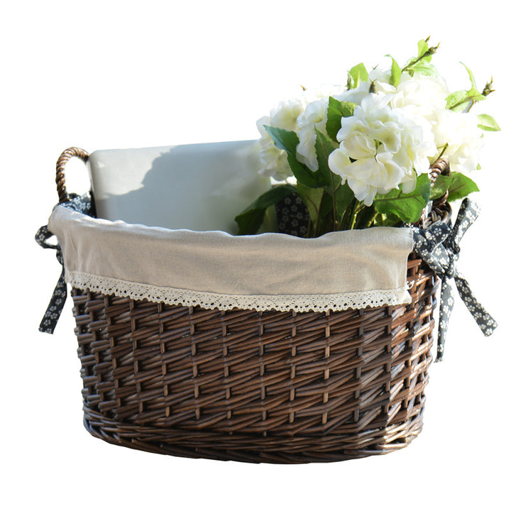 Basket with fabric insert