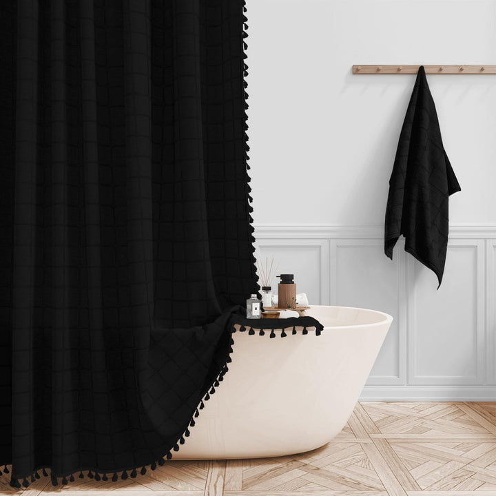 Premium Cotton Bathroom Shower Curtain Bowlift