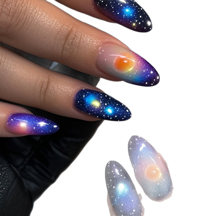 Celestial Galaxy-Themed Nail Art Bowlift
