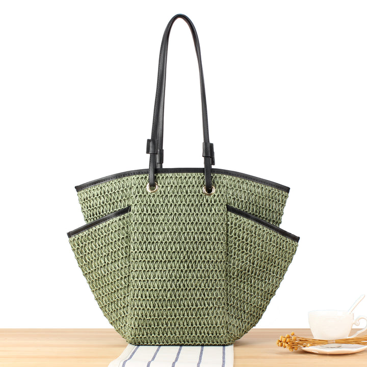 Tote bag with sophisticated compartment design and durable leather handles Bowlift