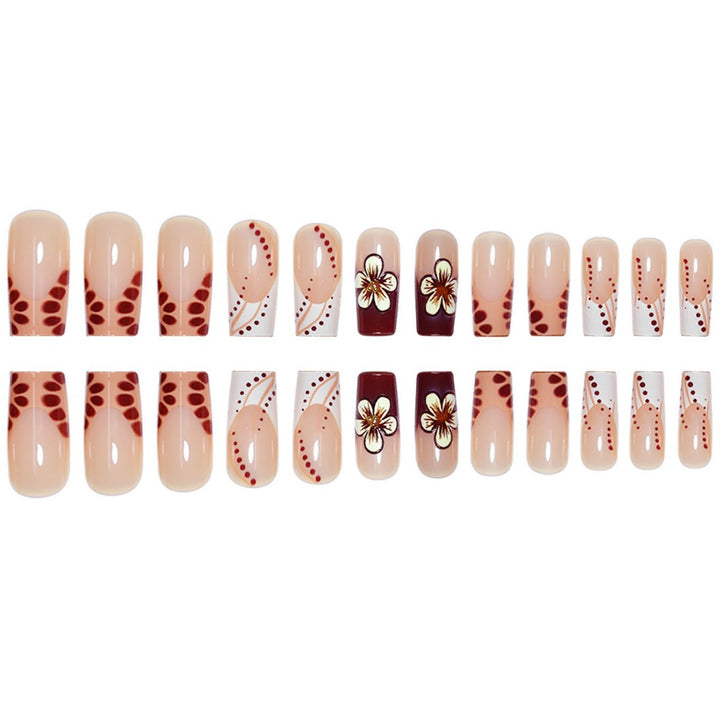 Floral Design Sculpted Press-On Nails Bowlift