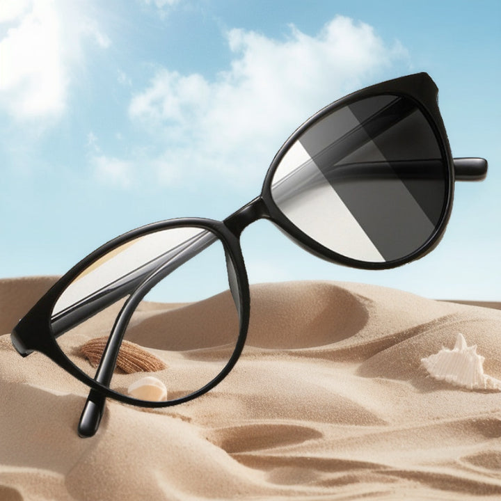 Women's trendy light-sensitive cat-eye glasses Bowlift