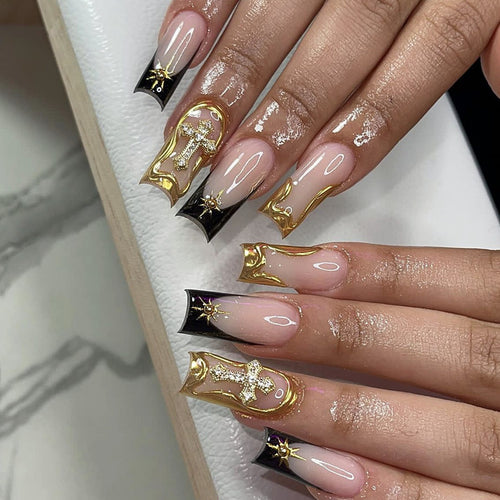 Elegant Structured Press-On Nail Art Set Bowlift