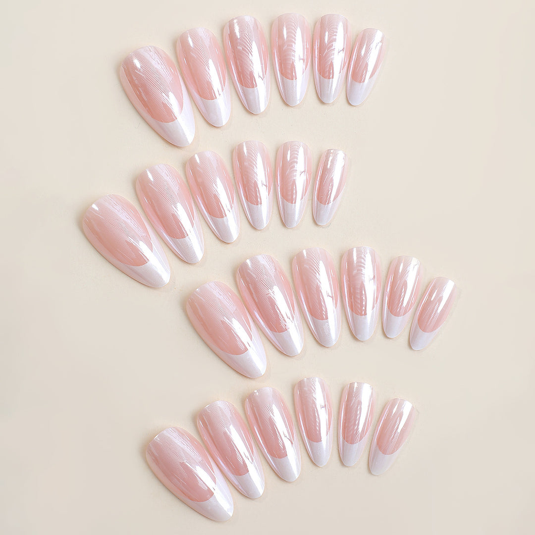 Glossy Gel Nail Extensions Bowlift