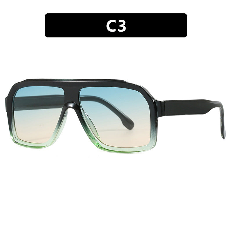 Women's large square sunglasses in a modern design with a sturdy frame Bowlift