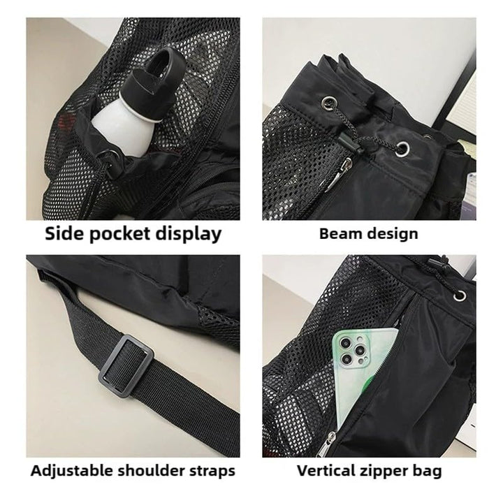 Breathable sports backpack with multiple mesh pockets Bowlift