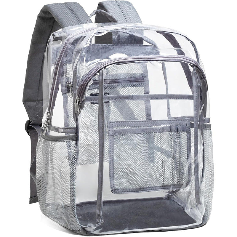 Transparent school bag with breathable mesh pockets Bowlift