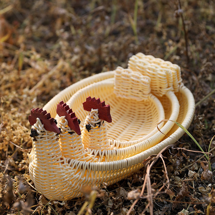 Decorative Woven Duck-Shaped Storage Basket Bowlift