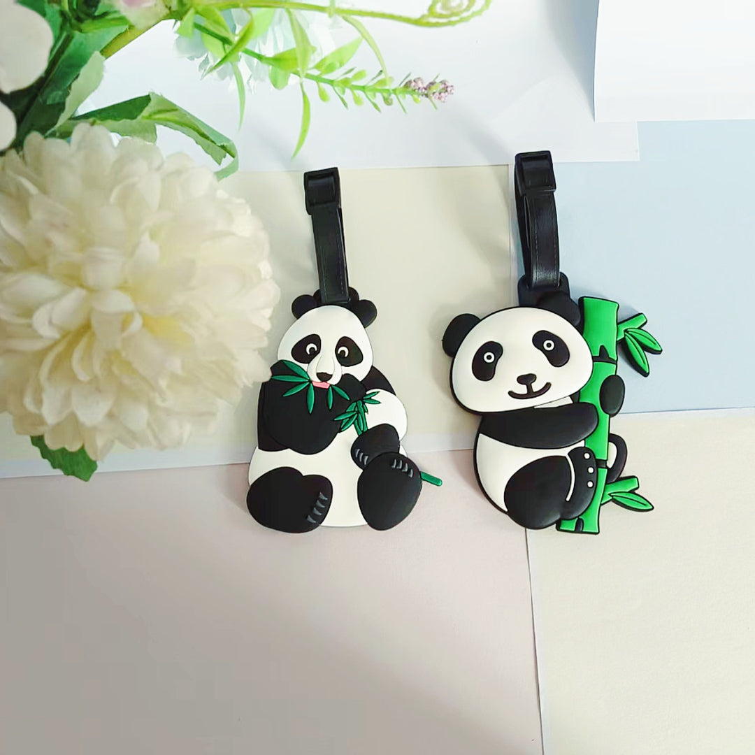 Unisex Panda-Themed Luggage Tag Bowlift