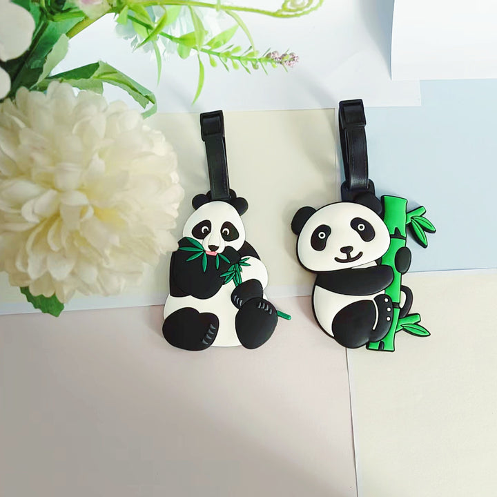 Unisex Panda-Themed Luggage Tag Bowlift