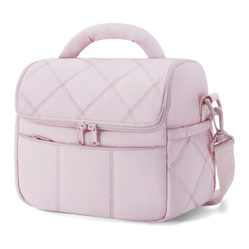 Insulated cosmetic bag with multiple compartments Bowlift