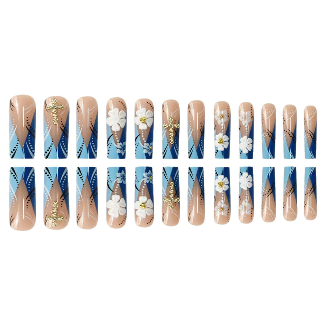 Decorative Floral Nail Art Extensions Bowlift
