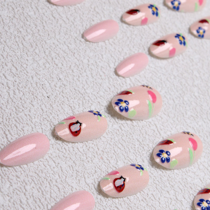 Artistic Floral Press-On Nails Bowlift 1787370443