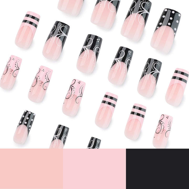 Artistic acrylic nails in elegant design Bowlift