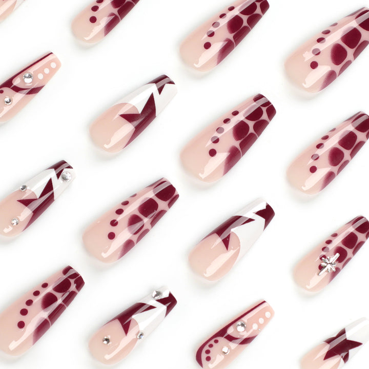 Artful Nail Extensions with Glitter and Star Motifs Bowlift