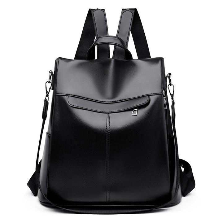 Versatile Structured Leather Backpack Bowlift
