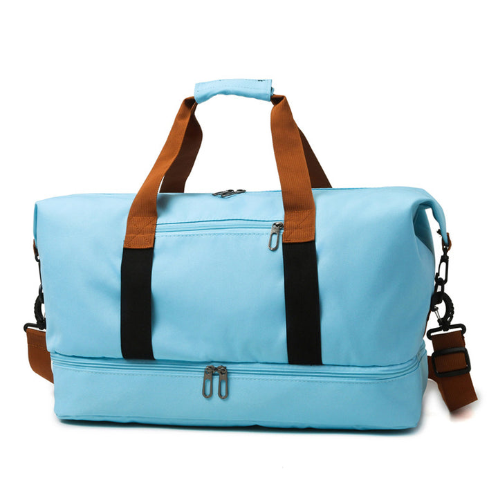 Sporty travel bag with adjustable shoulder strap and organizer compartments Bowlift
