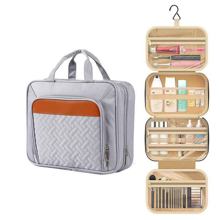 Cosmetic Organizer Bag with Intelligent Interior Layout Bowlift
