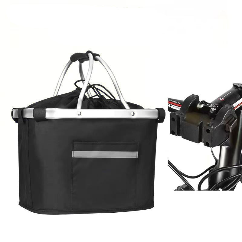collapsible insulated front bike basket with quick-release mounting and waterproof liner Bowlift