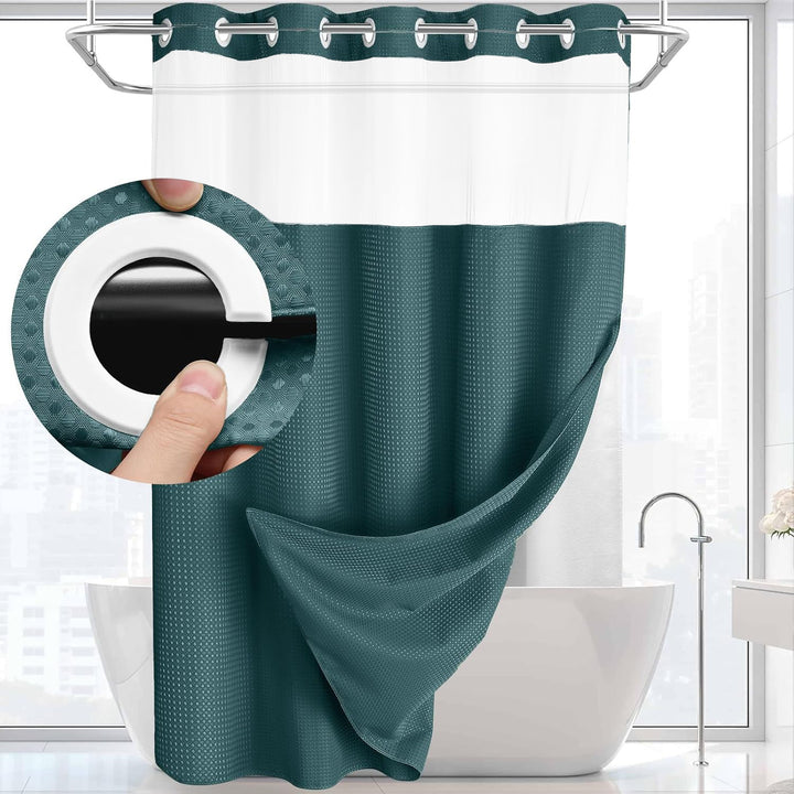 Textured Weave Shower Curtain Bowlift