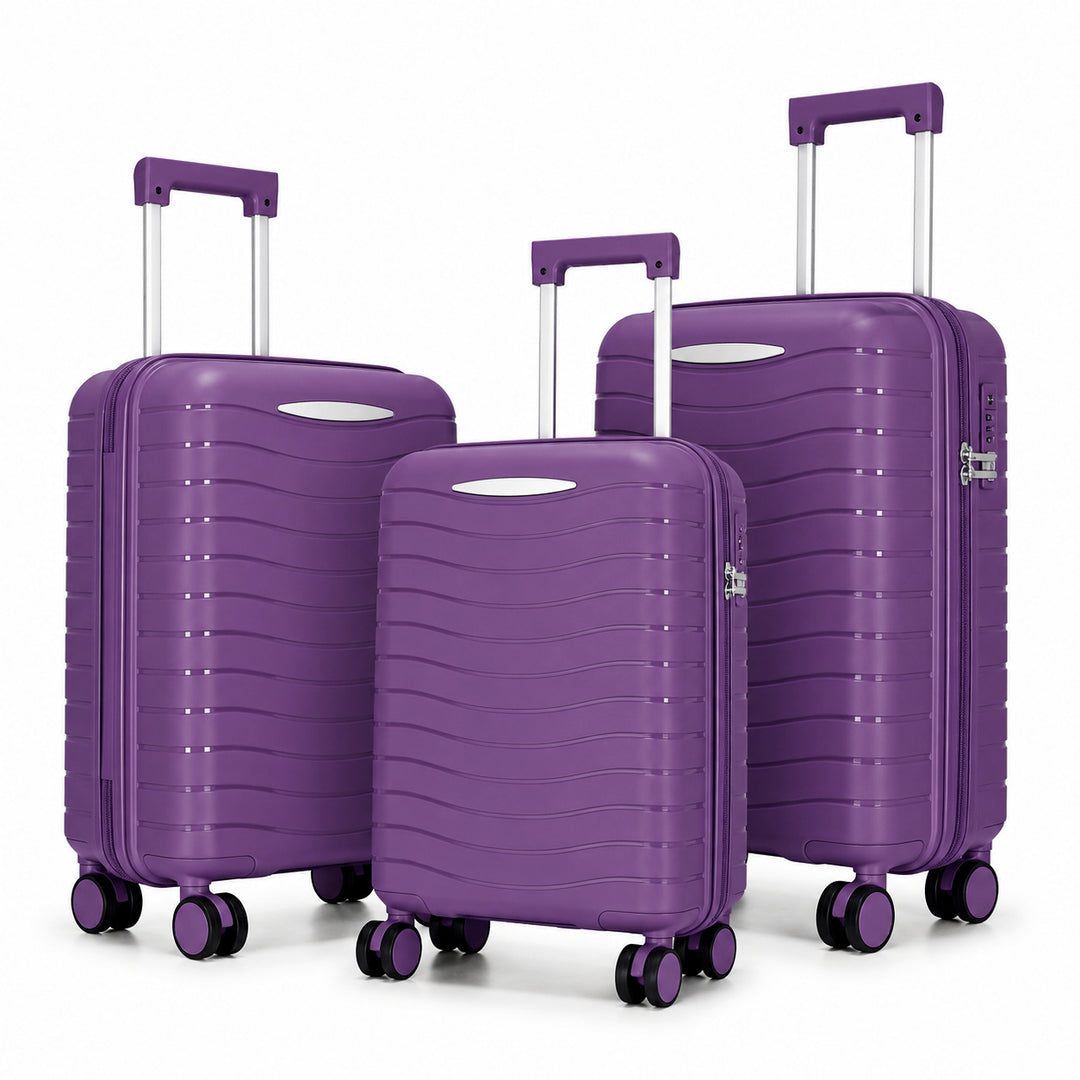 Hard Shell Suitcase Set with Innovative Pocket Organization Bowlift