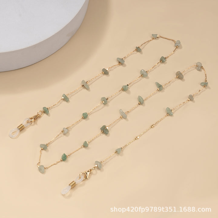 Multi-Color Stone Chain Necklace Bowlift