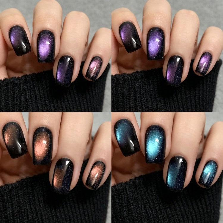 Magnetic Glitter Press-On Nail Set Bowlift