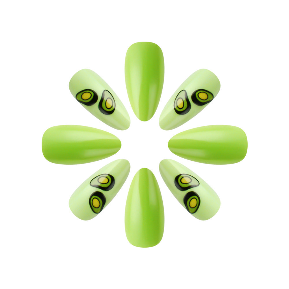 Avocado-Themed Press-On Nails Bowlift