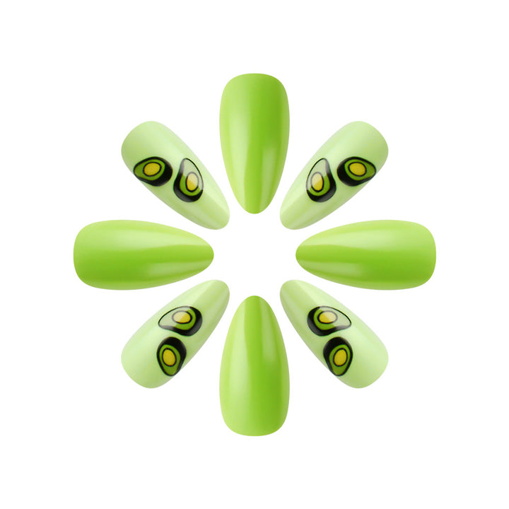 Avocado-Themed Press-On Nails Bowlift