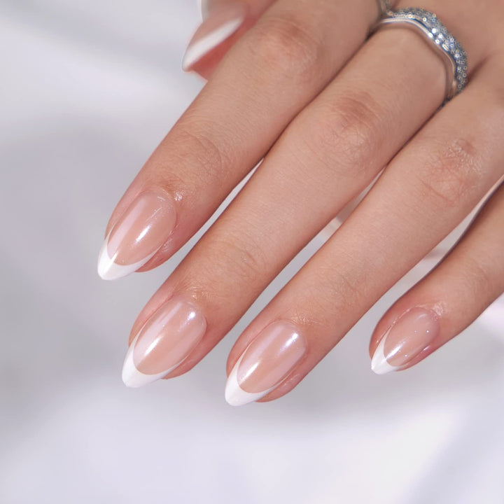 Elegant French Tip Nail Enhancements Bowlift