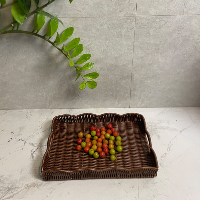 Ladies elegant serving tray made of high-quality weave Bowlift