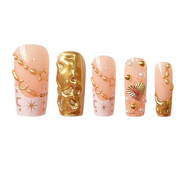 Decorative Gold Embellished Nail Art Kit Bowlift