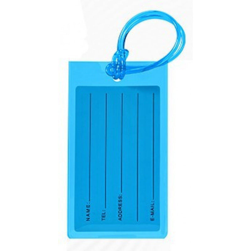 Silicone Luggage ID Tag with Writable Info Panel and Flexible Loop Strap Bowlift