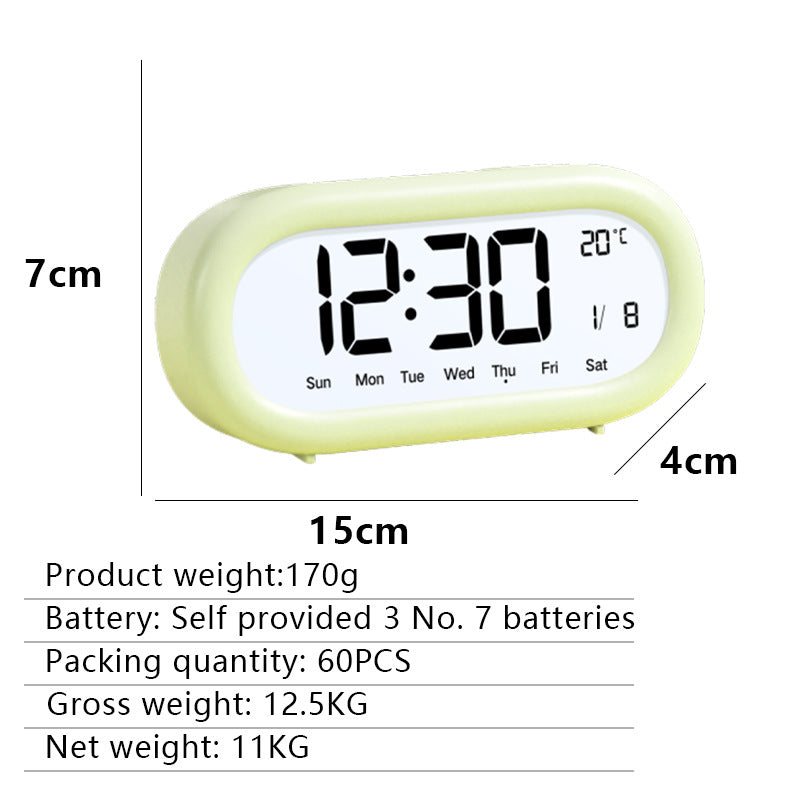 Digital alarm clock with temperature display and large LED display Bowlift