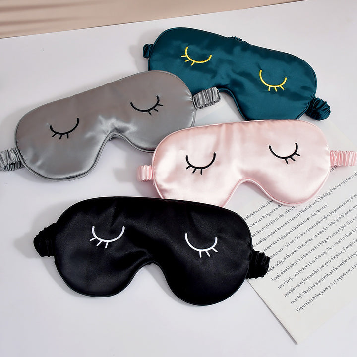 Unisex nan silky-soft eye mask with ergonomic contour and adjustable elastic band Bowlift