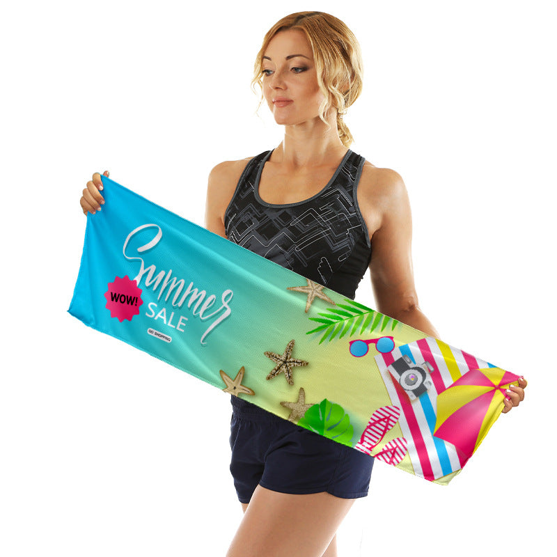 Sporty microfiber cloth with vibrant summer design Bowlift