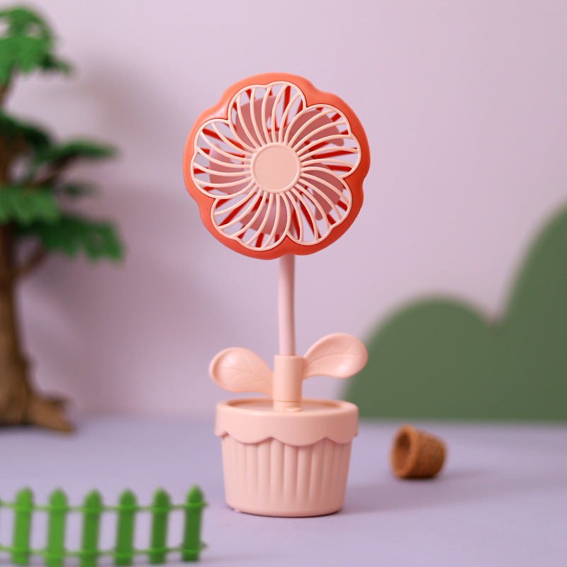 Unisex Cute Floral Design Desk Fan Bowlift