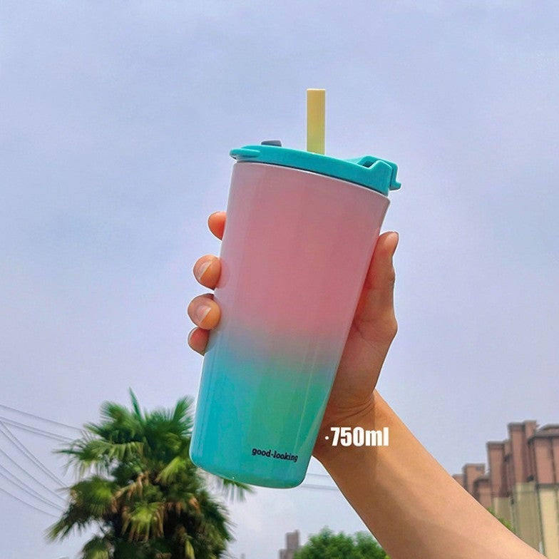 Ladies Insulated Drinking Cup with Lid and Straw Bowlift