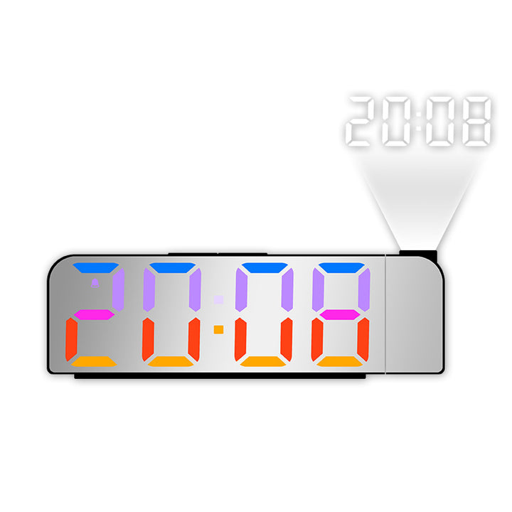 Projection alarm clock with colored LED display Bowlift