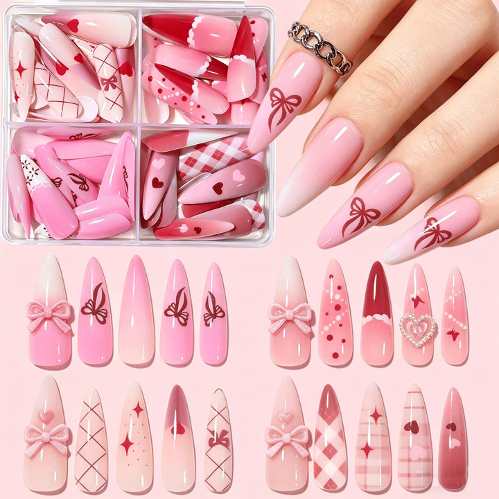 Decorative Press-On Nail Art Set Bowlift 1787228515