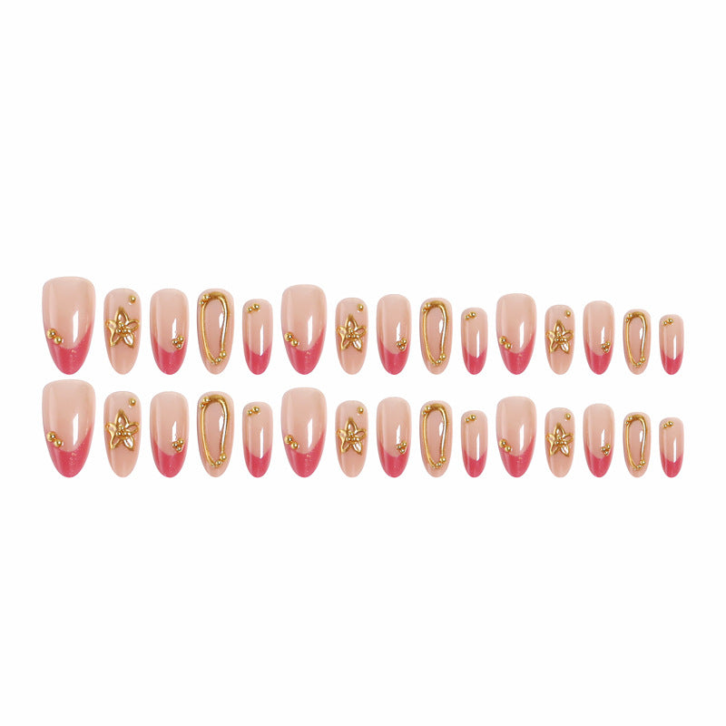 Artful nail tips with delicate gold accents Bowlift
