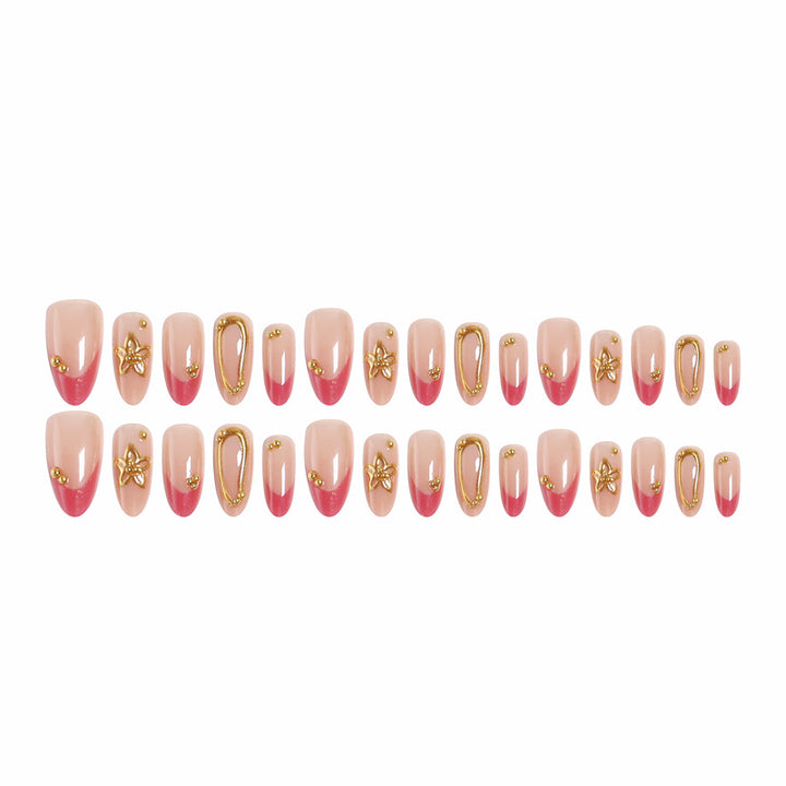 Artful nail tips with delicate gold accents Bowlift