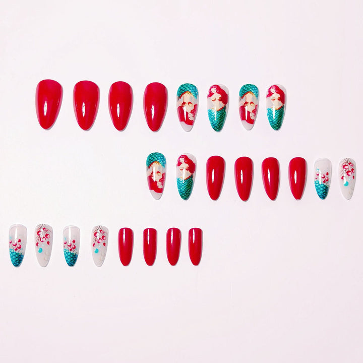 Mermaid motif artificial nails Bowlift