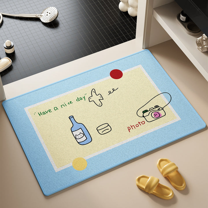 Cute Cat-Themed Bath Rug Bowlift