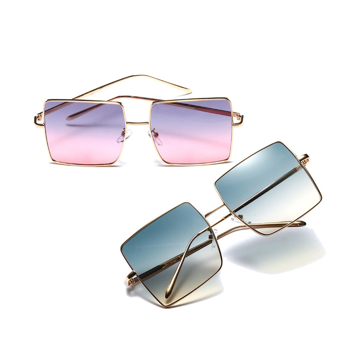 Women's Square Sunglasses with an Elegant Frame Construction Bowlift