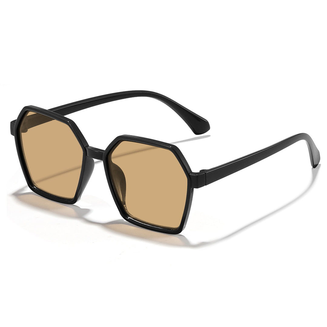 Women elegant sunglasses in modern hexagon design Bowlift